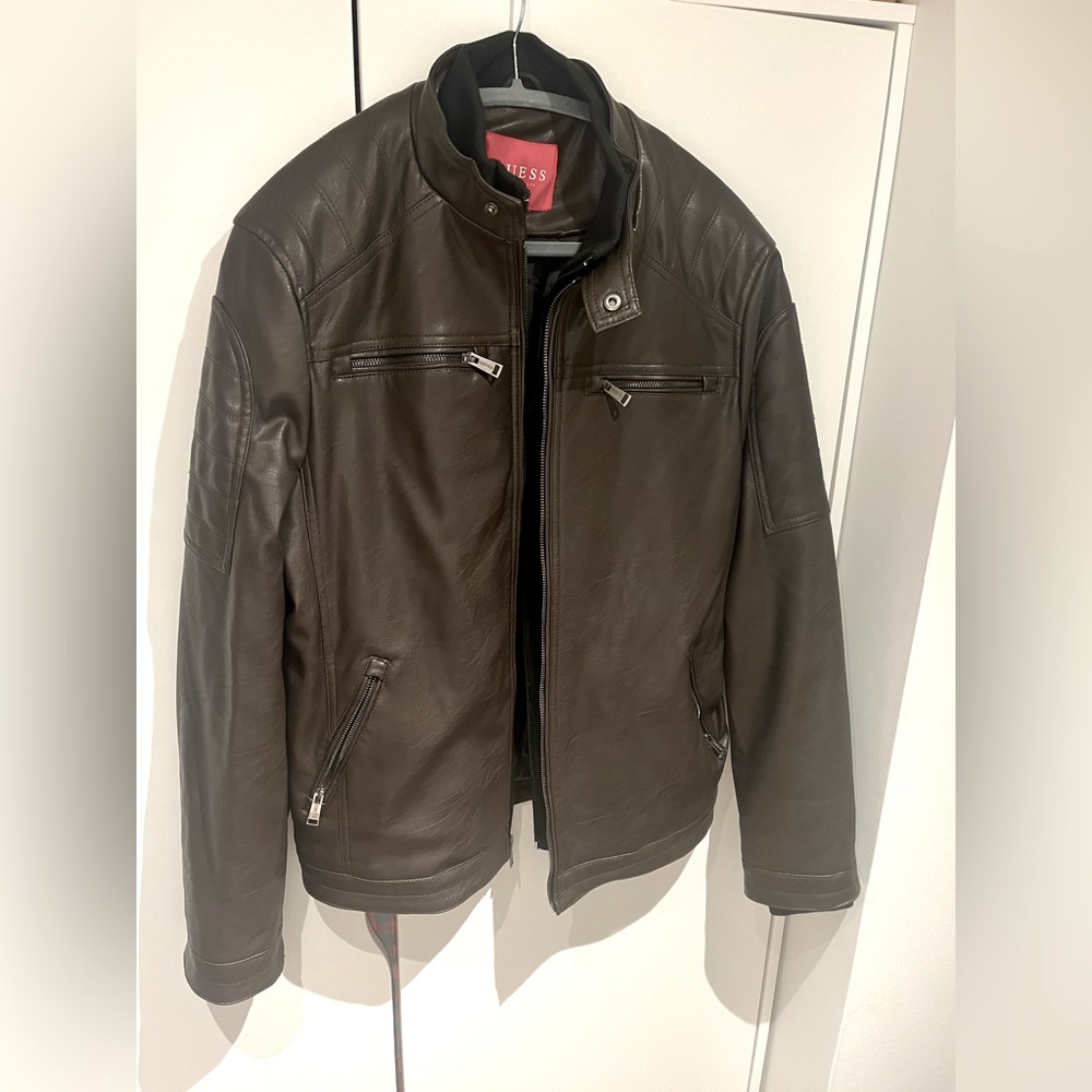 Gues faux leather jacket for men